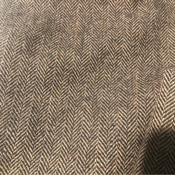 Banana Republic Reegan Wool Blend  Trousers Brown Herringbone pockets - Picture 9 of 12